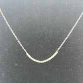 14k White Gold .65CT G SI1 Round Diamond Partial Tennis Necklace